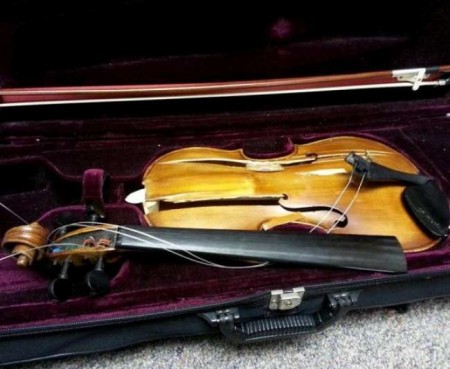 Broken violin