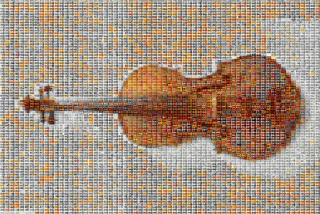 violin mosaic